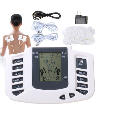Picture of Multifunction Electrical Full Body Relax Muscle Massager Pulse Tens Acupuncture Therapy With Slipper Message And 4 Electrode Pads - Massage Machine