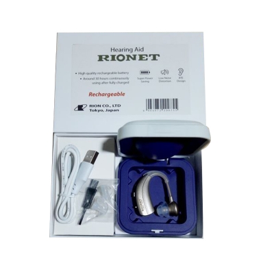 Picture of Rionet Super Power saving Rechargeable Hearing Aid Sound Amplifier with storage box Japan Made