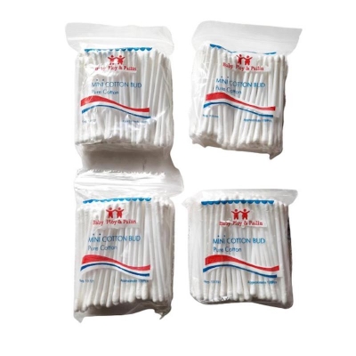 Picture of Cotton Bud Pure Cotton Mini Cotton Swab For Babies and adult -4 packet
