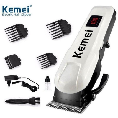 Picture of Kemei Km-809A AC/DC system Digital Electric Rechargeable Professional Hair Clipper Trimmer