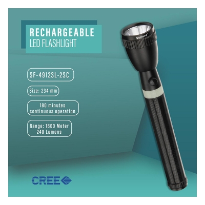 Picture of Sunford SF4912SL-2SC Japan made Rechargeable LED Flashlight with warrenty