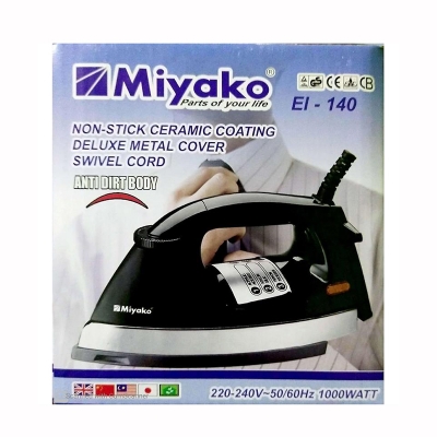 Picture of Miyako EI-140 heavy weight Automatic Non-Stick Ceramic coating electric dry iron