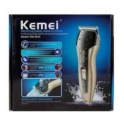 Picture of Kemei KM 5015 Waterproof Professional Hair Clipper Trimmer & Shaving system for men -Black Gold