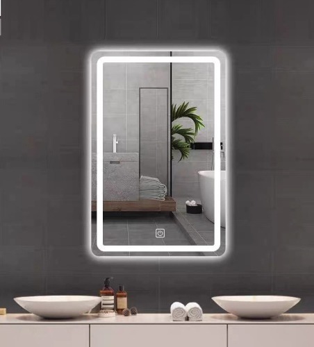 Picture of Premium Quality & Customizable LED Lighting, High Intensity LED Touch Mirror - Rectangle - Crystal - 24x36 Inch