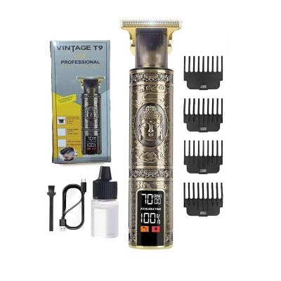 Picture of Vintage T9 Professional Hair Trimmer – Power, Precision & Perfection! LCD Display and Type C fast Charging