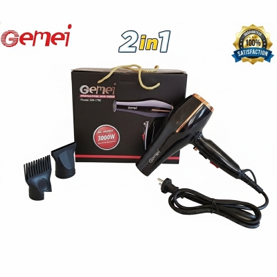 Picture of 💨 Gemei GM-1780 Professional Hair Dryer – 3000W (Black)