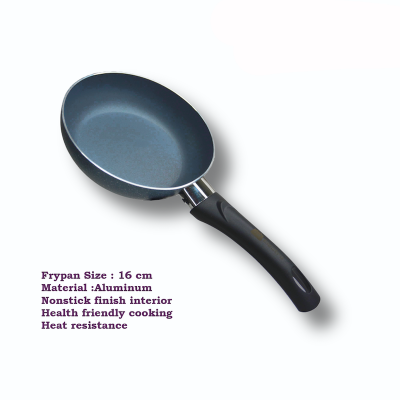 Picture of Electro Non-Stick Fry Pan 16cm | Aluminum Taper Frying Pan | Oil-Less Healthy Cooking | Black