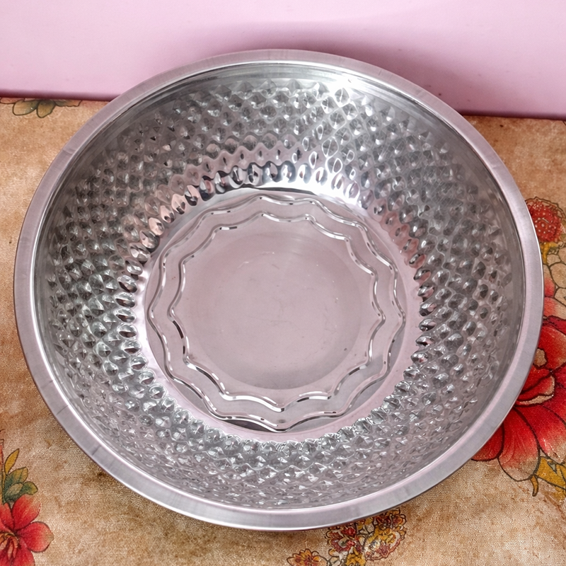 Picture of Stainless steel Big sizeBowl/Kitchen Mixing Bowl/ Bowl 28cm/Dish /2.5l Capacity /Gamla  (Silver)