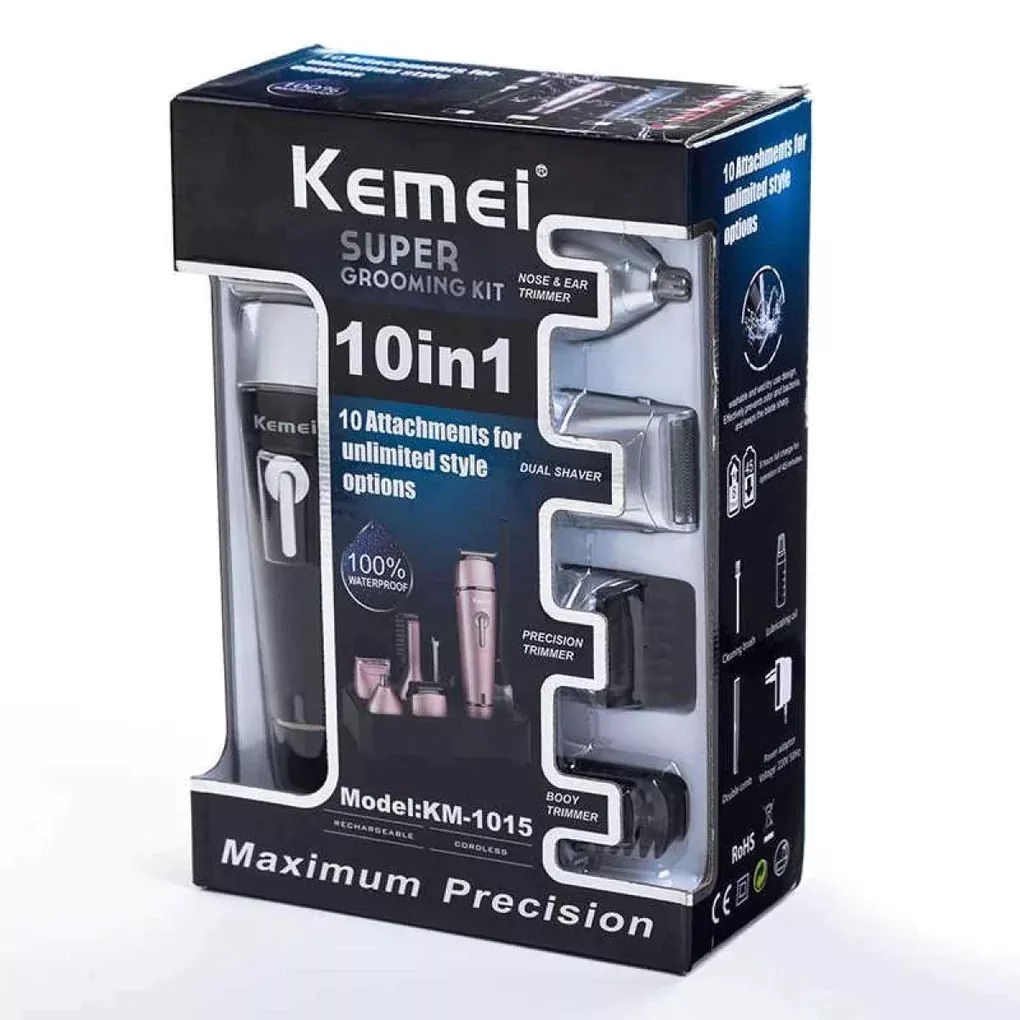 Picture of Kemei Km - 1015 professional 10 in 1 electric washable hair trimmer ( Havy duty)