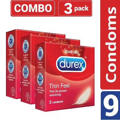 Picture of Durex - Thin feel Condom - Combo Packs 3 Packs - 9pcs