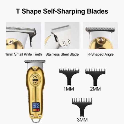Picture of Kemei km-678 Hot Selling Lcd Digital Display Usb Charging Metal Body Professional Electric Hair Clipper at