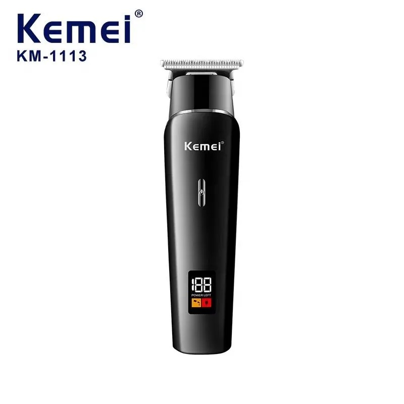 Picture of Kemei KM-1113 LED  Rechargeable Hair Trimmer USB Low Noise Professional Cordless Portable Men's Hair Cut Clipper