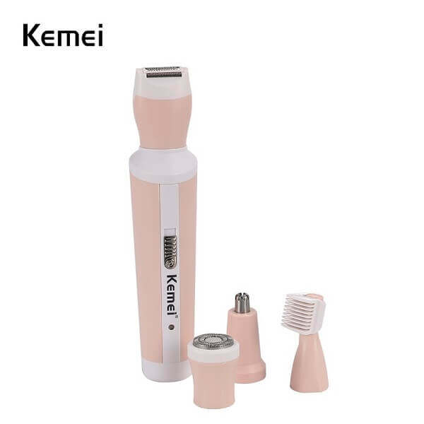 Picture of Kemei Km-3024 Multifunctional 4 In 1 Rechargeable Face, Eyebrow, Nose, & Lady Shaver for Women