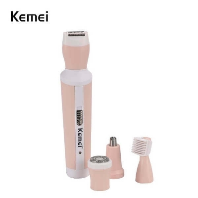 Picture of Kemei Km-3024 Multifunctional 4 In 1 Rechargeable Face, Eyebrow, Nose, & Lady Shaver for Women