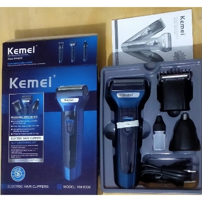 Picture of Kemei KM-6330 3 In 1 Professional Hair Trimmer Super Grooming Kit Shaver Clipper Nose Trimmer