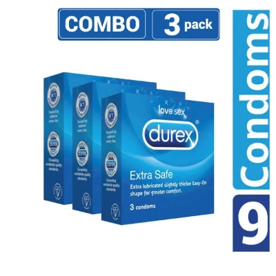 Picture of Durex - Extra Safe Condom - Combo Packs 3 Packs - 9pcs