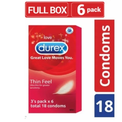 Picture of Durex Thin Feel Condom - Combo Full Box 6 Packs - 18pcs.