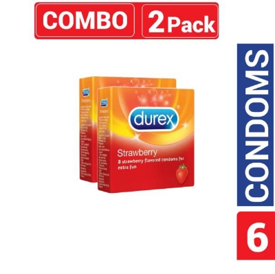 Picture of Durex  Strawberry Condom Combo 2 Packs - 6pcs
