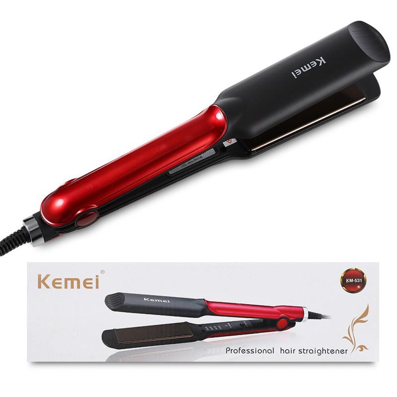 Picture of Kemei KM-531 Professional Hair Straightener - Black and Red