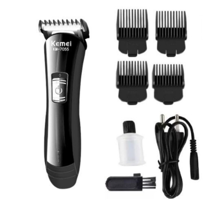 Picture of Kemei KM-7055 Beard Trimmer With 4 Different Size Clippers.