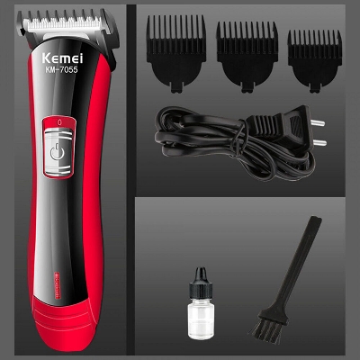 Picture of Kemei KM-7055 Beard Trimmer With 4 Different Size Clippers.