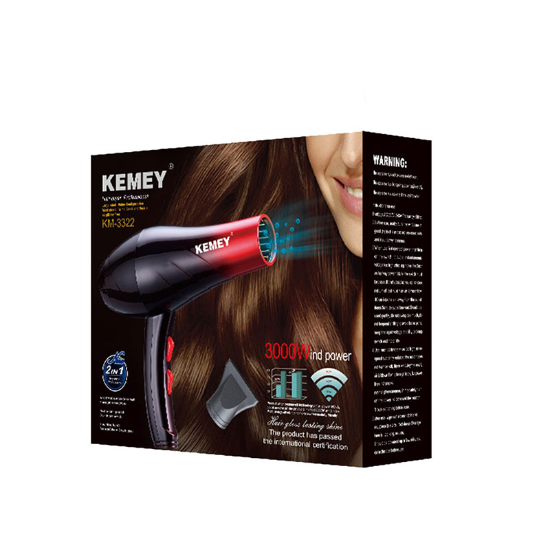 Picture of Kemei KM-3322/KM-5805/KM-2376/KM-2378/KM-810 (2 IN 1) High Quality Eu Plug 220 Voltage Mini Portable Family Travel Hair Dryer Family Essential Supplies-3000W - Hair Dryer