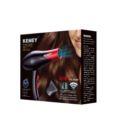Picture of Kemei KM-3322/KM-5805/KM-2376/KM-2378/KM-810 (2 IN 1) High Quality Eu Plug 220 Voltage Mini Portable Family Travel Hair Dryer Family Essential Supplies-3000W - Hair Dryer