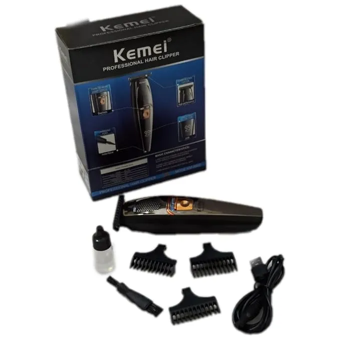 Picture of Kemei KM-8602 USB rechargeable hair clipper haircut machine beard trimmer LCD display men' & Women trimmer.