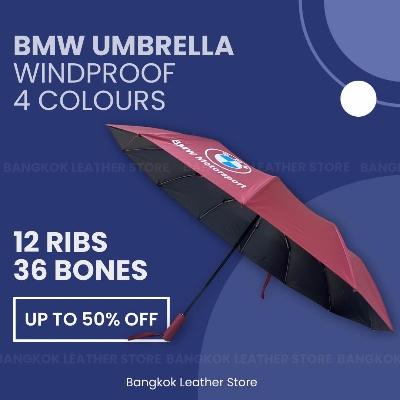 Picture of BMW Auto Open And Auto close 12 Ribs Umbrella-Blue,black,Wine red and green - Blue