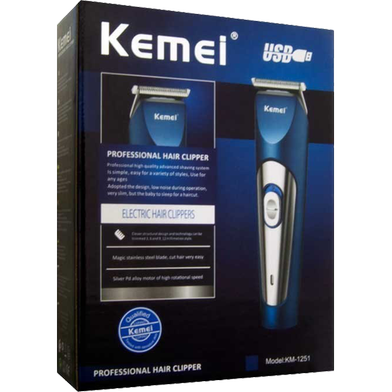 Picture of Kemei KM-1251 Rechargeable 3 clipper Hair and Beard Trimmer for Men