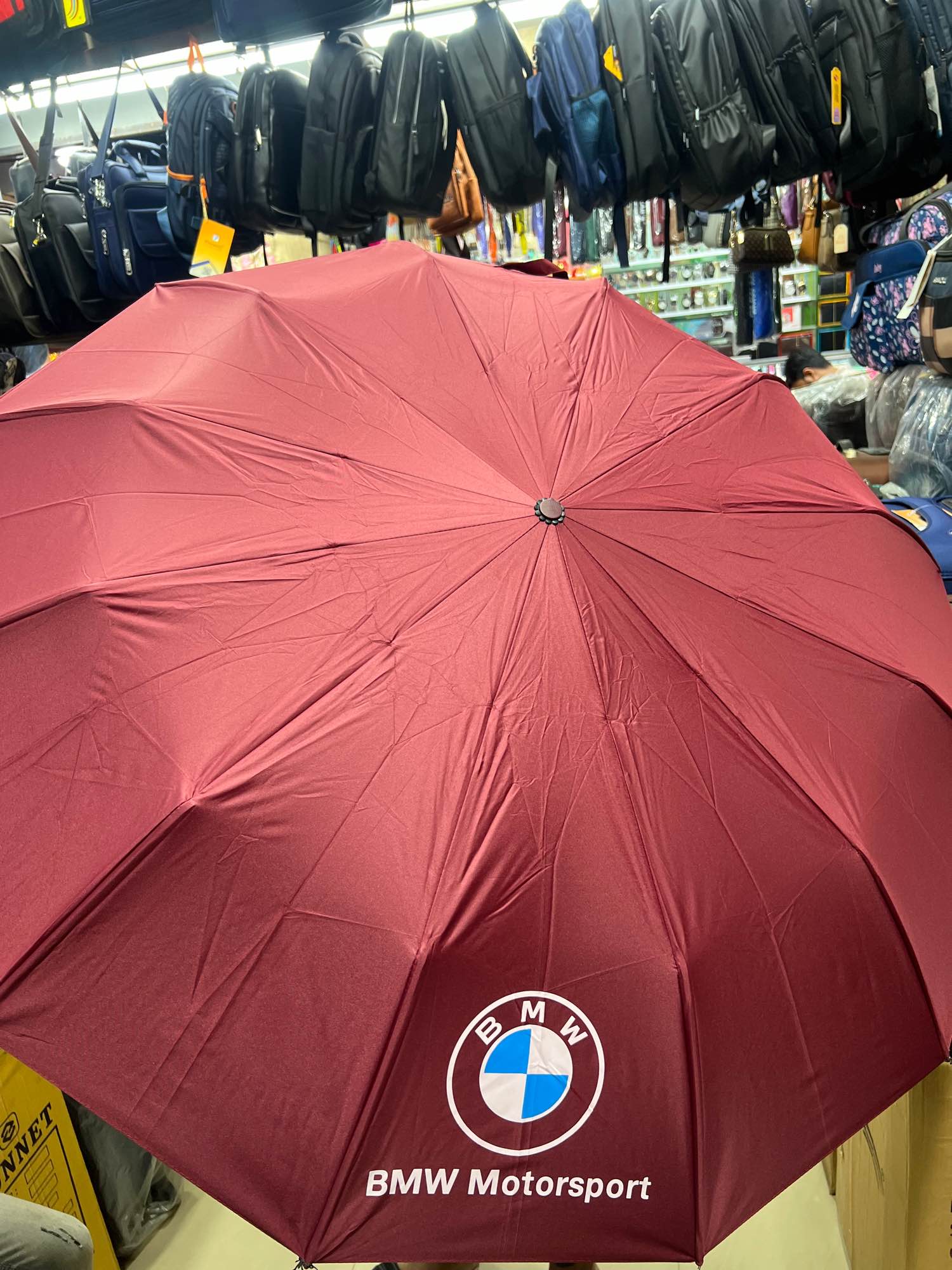 Picture of BMW Auto Open And Auto close 12 Ribs Umbrella-Blue,black,Wine red and green - Blue