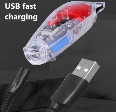 Picture of Kemei Km-NG204 Full transparent Digital meter Hair and Beard Trimmer with fast charging for men - Trimmer