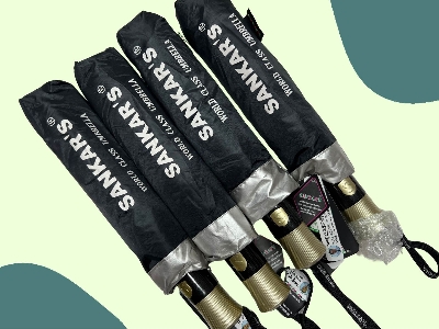 Picture of Shankar’s Auto Open Three-Fold Umbrella 8 Rib-Black color - Black