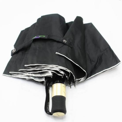 Picture of Shankar’s Auto Open Three-Fold Umbrella 8 Rib-Black color - Black