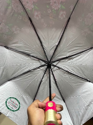 Picture of Shankar’s Auto Open Three-Fold Umbrella 8 Rib-Black color - Black