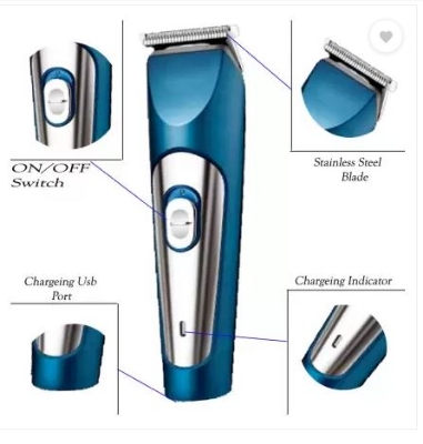 Picture of Kemei KM-1251 Rechargeable 3 clipper Hair and Beard Trimmer for Men