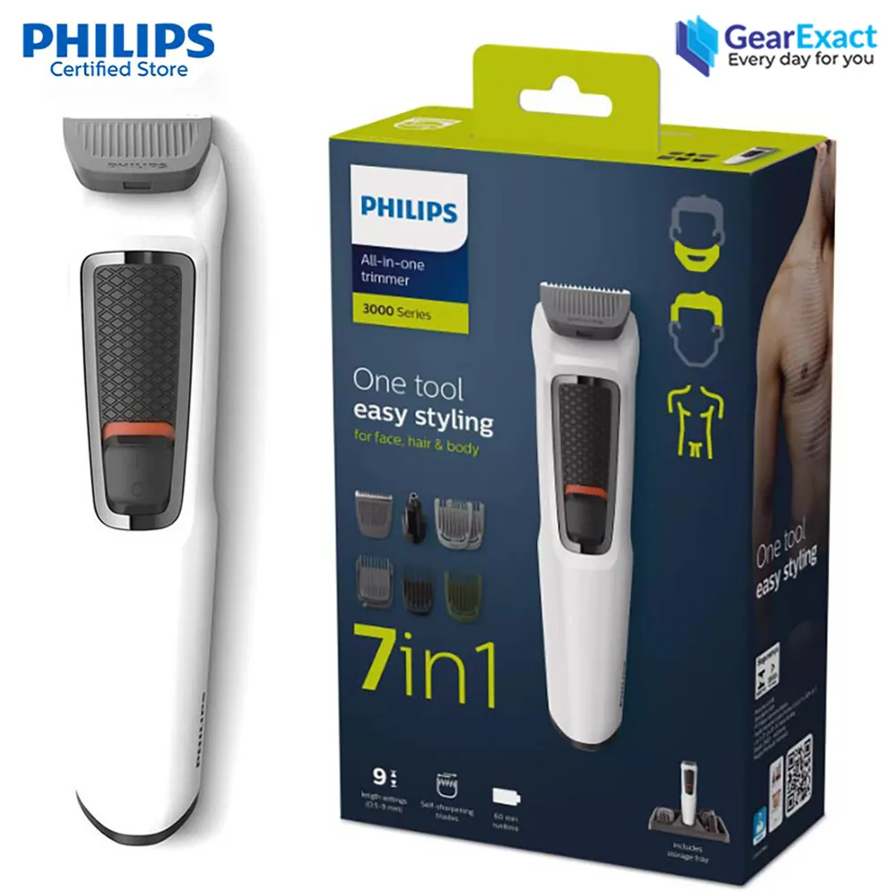 Picture of Philips MG3721/65 MultiGroom Series-3000 7-in-1 Face, Hair & Body Trimmer