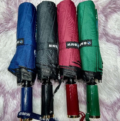 Picture of BMW Three-fold 10 Ribs Umbrella- Solid Color- Blue/green/red/black - Black