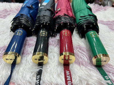 Picture of BMW Three-fold 10 Ribs Umbrella- Solid Color- Blue/green/red/black - Black