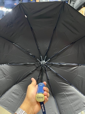 Picture of BMW Three-fold 10 Ribs Umbrella- Solid Color- Blue/green/red/black - Black