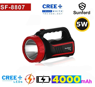 Picture of Sunford SF-8807 5W Rechargeable LED Hand Held Search Light / Flashlight - 1 piece