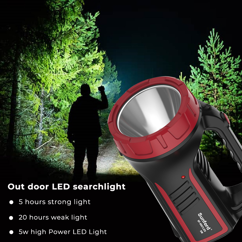 Picture of Sunford SF-8807 5W Rechargeable LED Hand Held Search Light / Flashlight - 1 piece