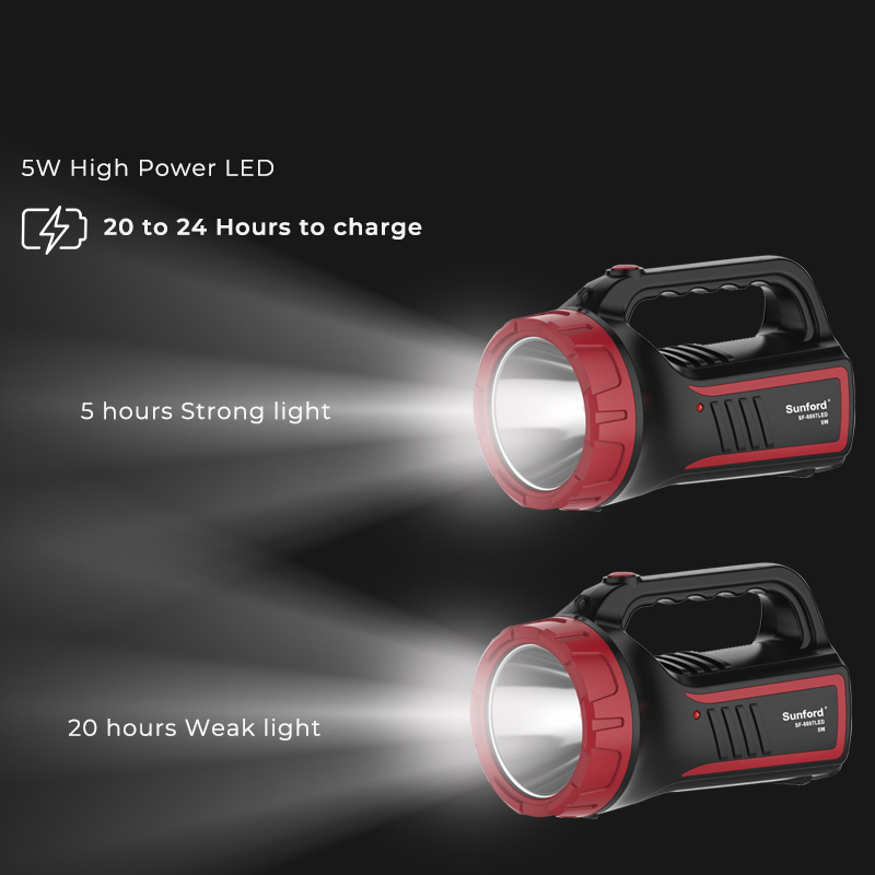 Picture of Sunford SF-8807 5W Rechargeable LED Hand Held Search Light / Flashlight - 1 piece