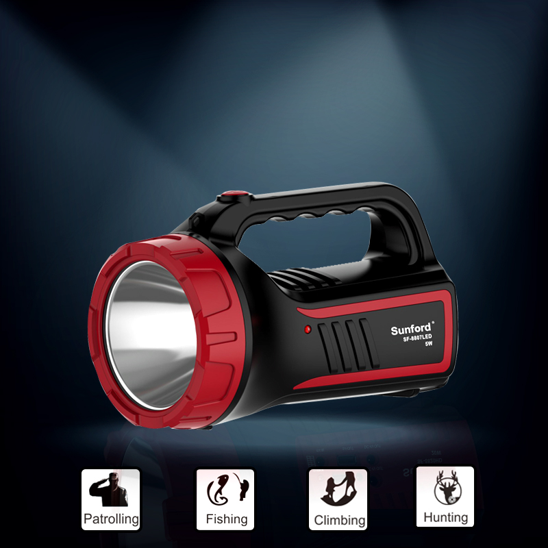 Picture of Sunford SF-8807 5W Rechargeable LED Hand Held Search Light / Flashlight - 1 piece