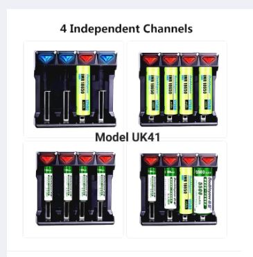 Picture of Doublepow UK41 4-Bay 3.7V Li-ion Battery Intelligent Smart Fast Charger With Full Charge Indication Facility Micro USB Powered Charger for 18650/18500/21700/26650/16340/14500/10440 etc Model Batteries - 1 Piece