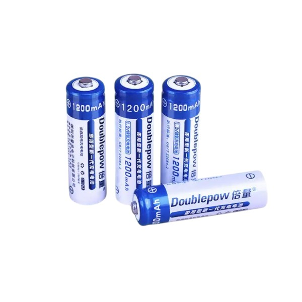 Picture of Doublepow AA Size 1.2V 1200mAh Ni-MH Rechargeable Battery with 1200 Cycle (Pack of 4) (No Battery Charger Included)