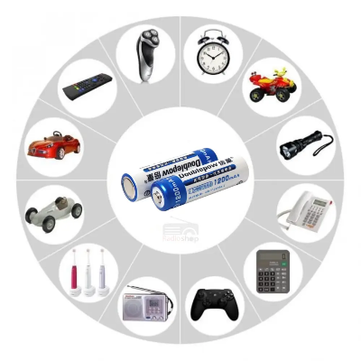 Picture of Doublepow AA Size 1.2V 1200mAh Ni-MH Rechargeable Battery with 1200 Cycle (Pack of 4) (No Battery Charger Included)