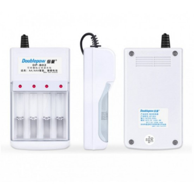 Picture of Doublepow DP-B02 Standard Charger with 4 Pieces AA Size 1.2V 1200mAh Ni-MH Battery Combo Pack (Charger has No Full Charge Indication Facility)