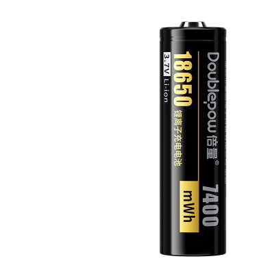 Picture of Doublepow 18650 3.7V 7400mWh Lithium ion Rechargeable Li-ion Battery (Flat Top) - 1 piece