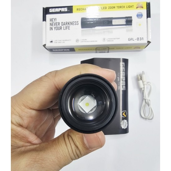 Picture of Geapas GFL-031 LED Zoom Torch Light Flashlight